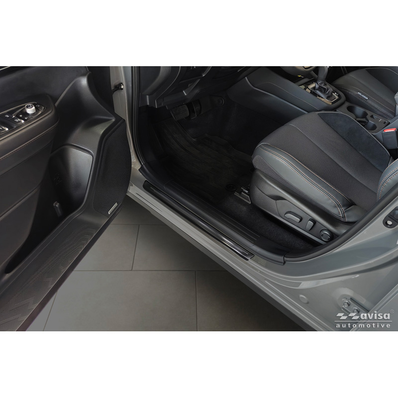 Avisa Seuils de portes inoxydable noir sur mesure pour Subaru Forester (SL) 2024- - 4-pièces