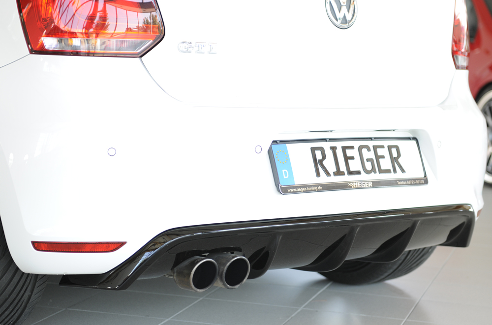 Diffuser VW Polo 6 GTI (6R) Rieger dubbele uitlaat links