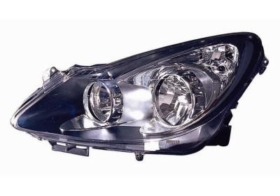 koplamp, Valeo, H7+H1, zwart huis, elektr verstelb, links Opel C