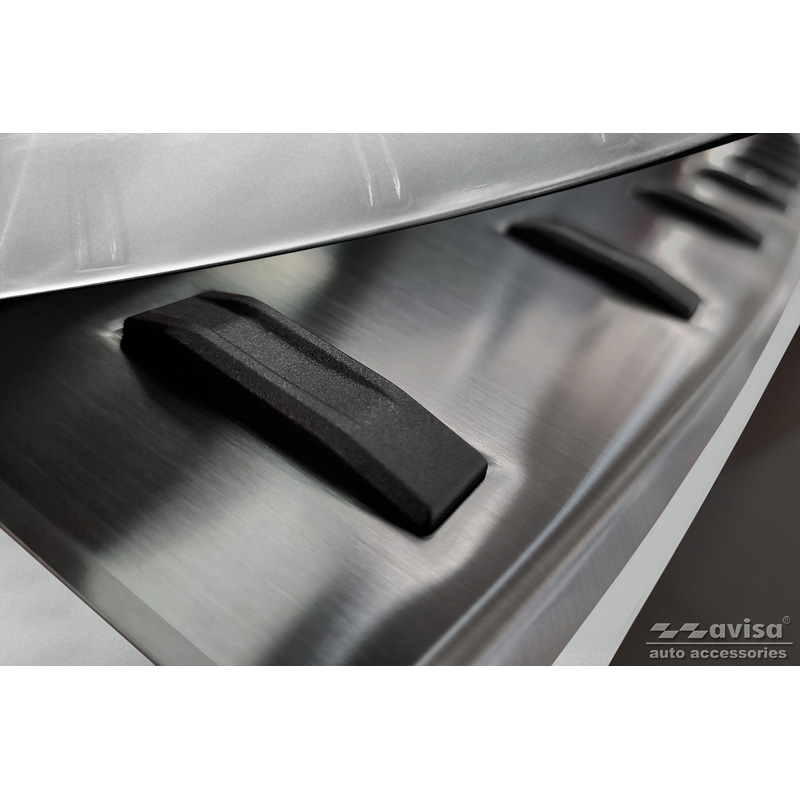 Protection de seuil arrière inox noir sur mesure pour Ford Focus IV Wagon incl. ST-Line 2018- 'STRONG EDITION'