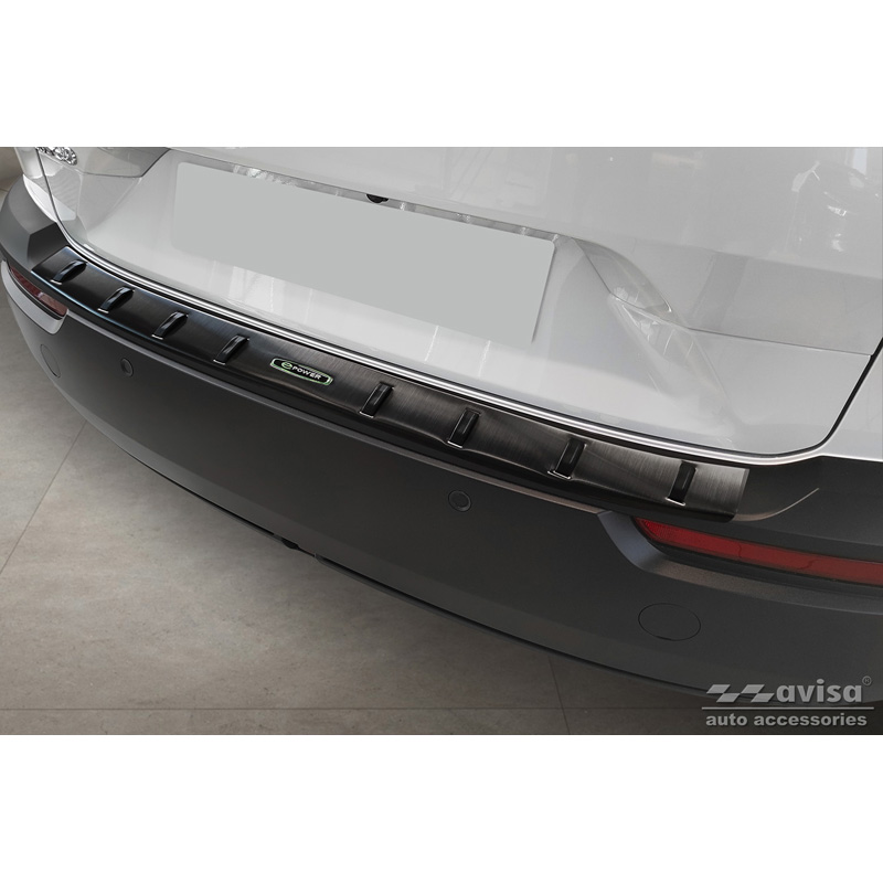 Protection de seuil arrière inox noir sur mesure pour Mazda MX-30 2020- 'STRONG EDITION'