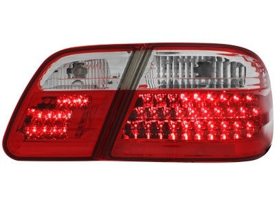 Feux arriere Mercedes E-Class W210 95-02 LED rouges/blanc
