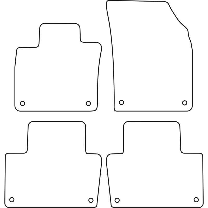 Set de tapis de sol sur mesure pour Volvo XC90 2015- (4-pièces)