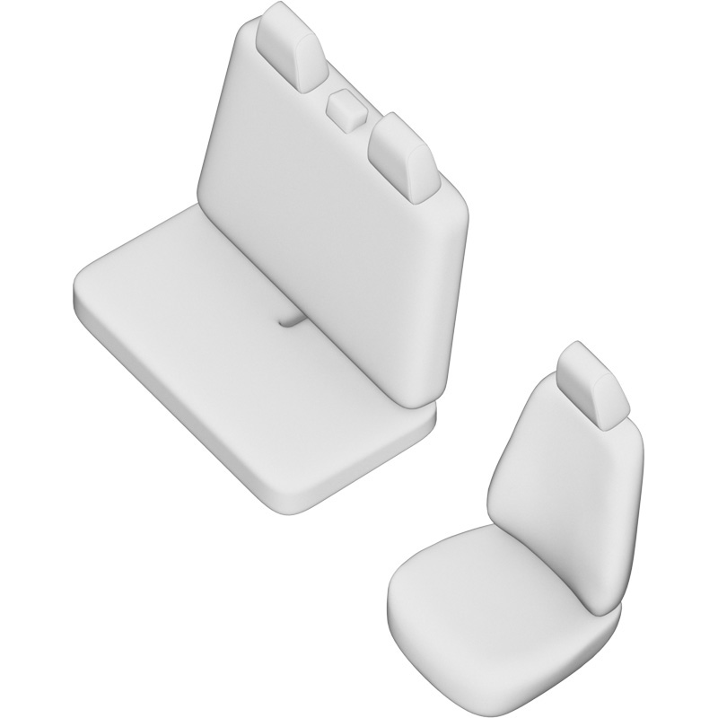 Original Design Housses de siège en tissu 2+1 sur mesure pour Citroën Berlingo/Peugeot Partner/Opel Combo/Toyota Proace City 2018-