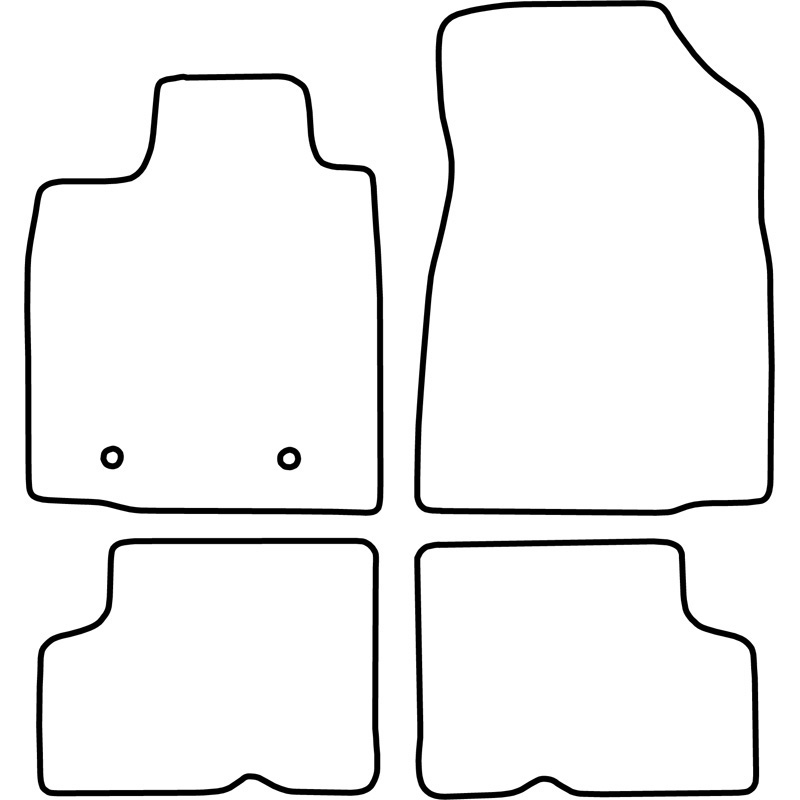 Set de tapis de sol en velours sur mesure pour Dacia Sandero 2008-2012