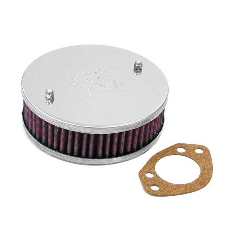 K&N Filtre à Air rond pour carburateur, diamètre 150 mm, Hauteur d'assemblage 45mm (56-9311)