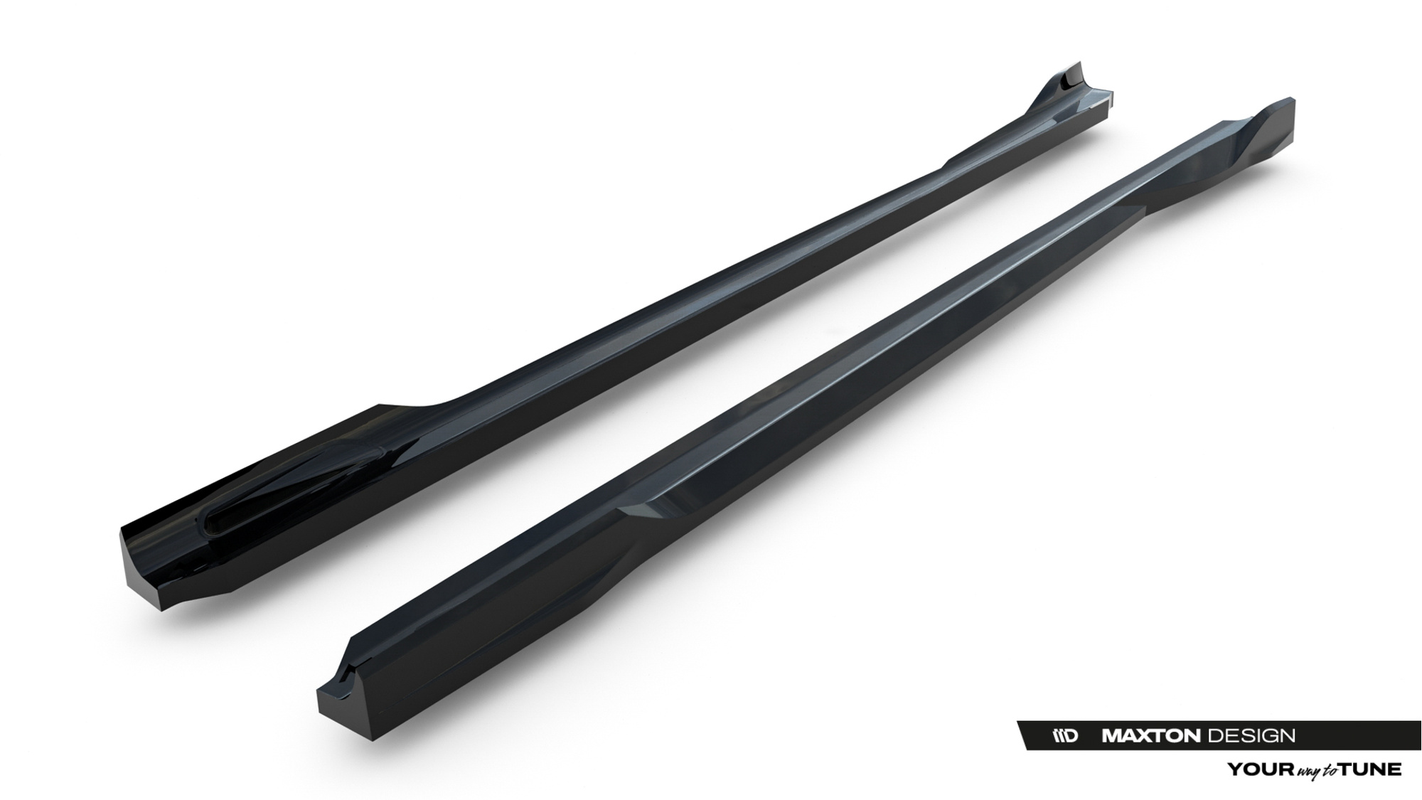 Zijskirts passend voor BMW X3 M-Pack / M50 G45 Glans Zwart