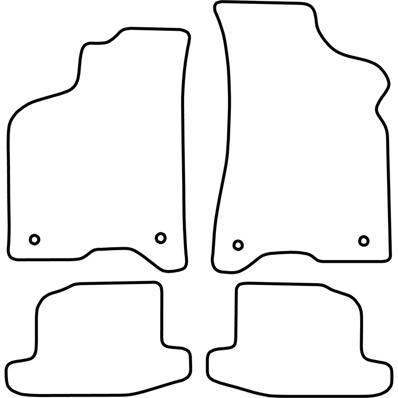 Set de tapis de sol sur mesure pour Volkswagen Lupo 2004- excl. 3L