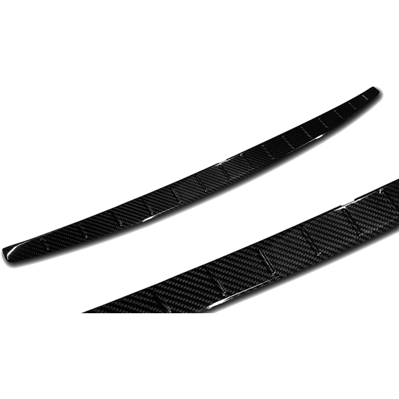 Protection de seuil arrière carboné 3D sur mesure pour Mercedes CLA II (C118) Sedan 2019- 'Ribs'