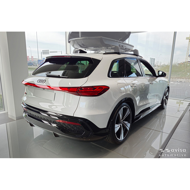 Avisa Protection de seuil arrière inox Chrome sur mesure pour Audi Q5 (GUB) 2025- 'Ribs'
