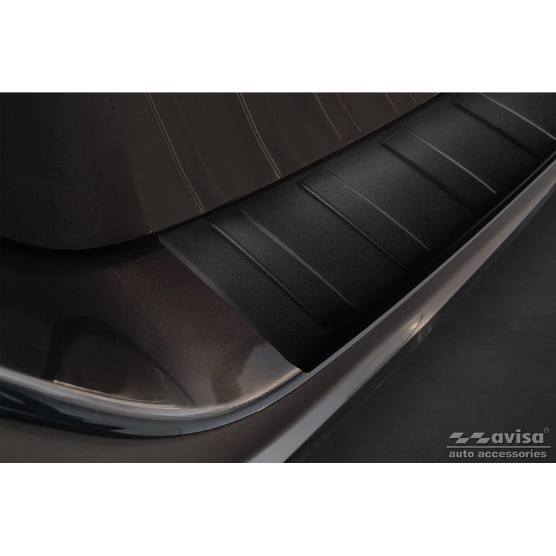 Protection de seuil arrière inox noir mat sur mesure pour Subaru Outback (BT) 2020- 'Ribs'