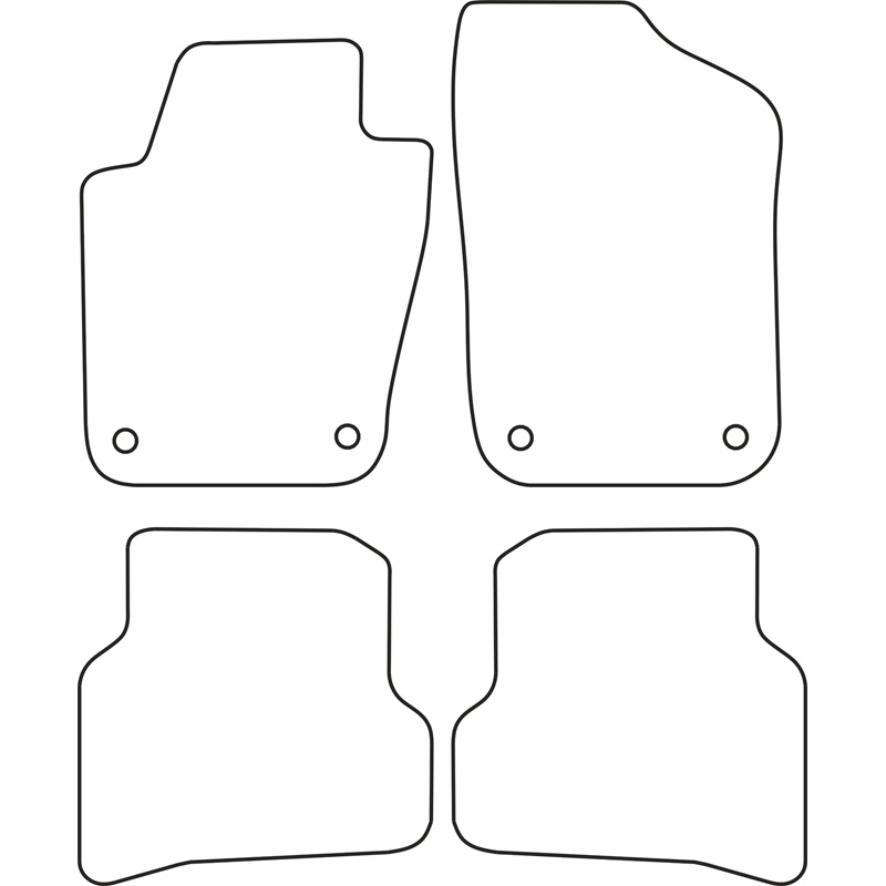 Set de tapis de sol sur mesure pour Seat Ibiza 6J 3/5-portes & ST 2008-2017