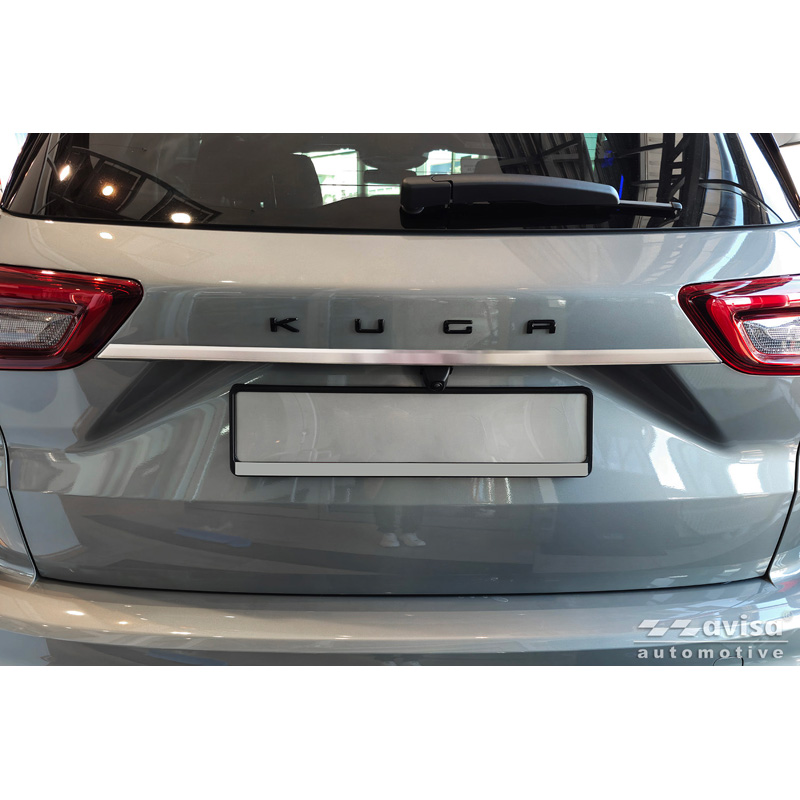 Avisa Revêtement d'habillage du hayon du coffre inox brossé sur mesure pour Ford Kuga III 2019-2024 & Facelift 2024-