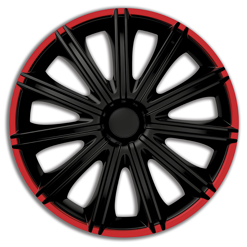 Jeu d'enjoliveurs Nero R 13-inch noir/rouge