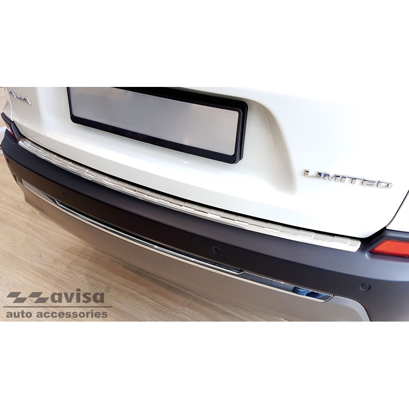 Protection de seuil arrière inox sur mesure pour Jeep Cherokee V FL 2018- 'Ribs'