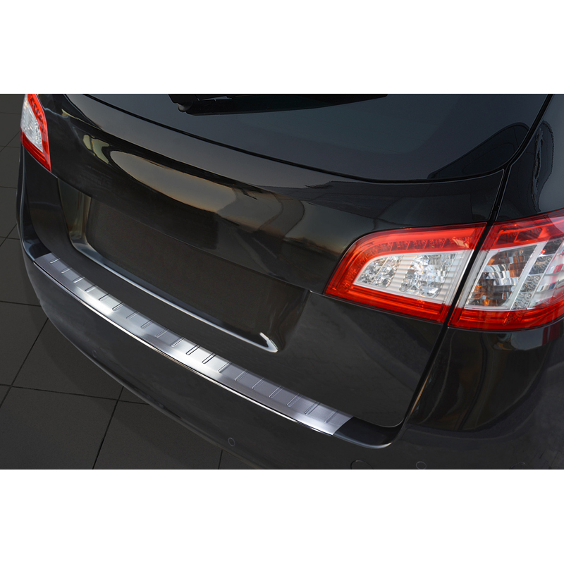 Protection de seuil arrière inox sur mesure pour Peugeot 508SW 2011-2014 & Facelift 2014-2018 'Ribs'