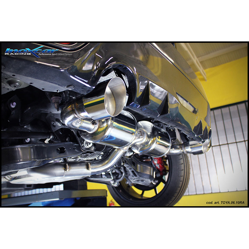 100% Inox Échappement Double sur mesure pour Toyota GR Yaris 1.6 (261cv) 2020- Ø65mm Droite/Gauche 100mm Racing