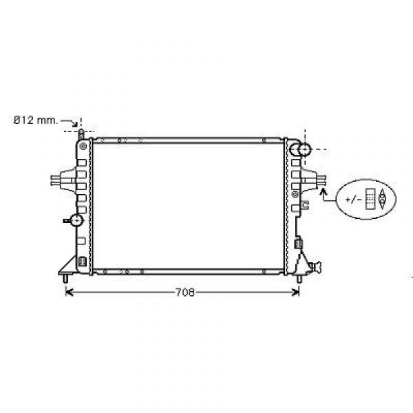 Radiator Zafira, Astra G 98->> 600x375 2.0 DI +/-AC ALLEEN 60KW