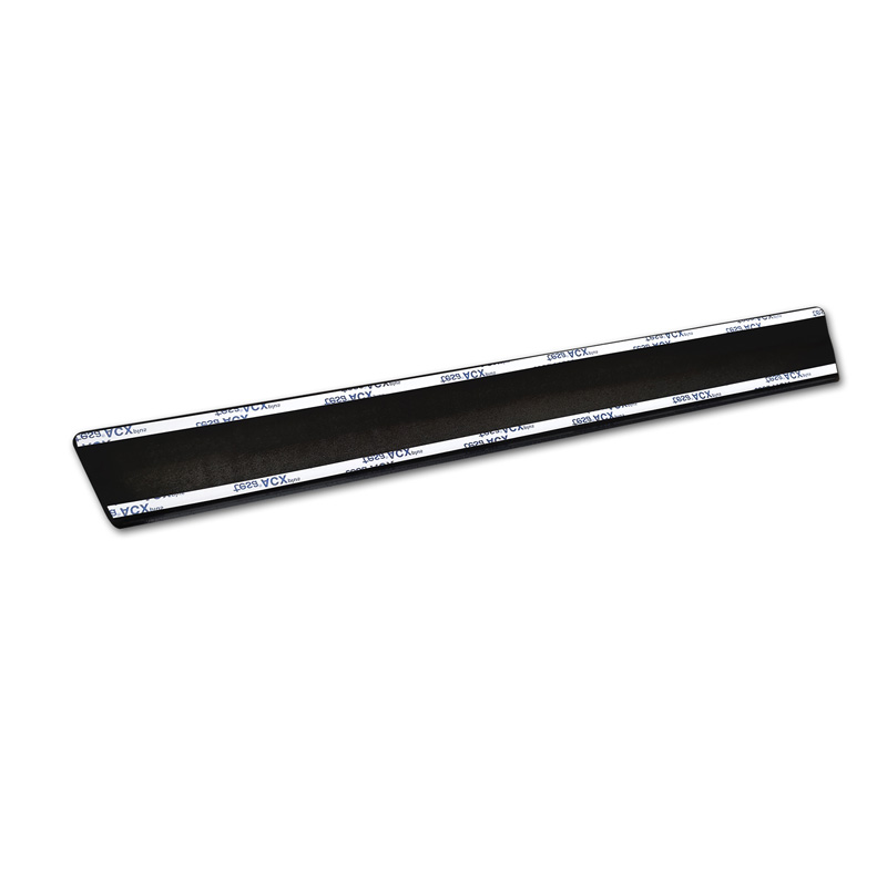 Seuils de portes aluminium 'Riffled Plate' sur mesure pour Volkswagen Caddy V 2020- - 2-pièces - Noir