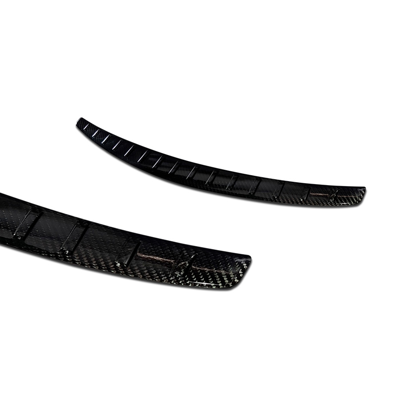 Protection de seuil arrière carboné 3D sur mesure pour Mercedes Classe-C W205 Sedan 2014-2019 & FL 2019-2021 'Ribs'
