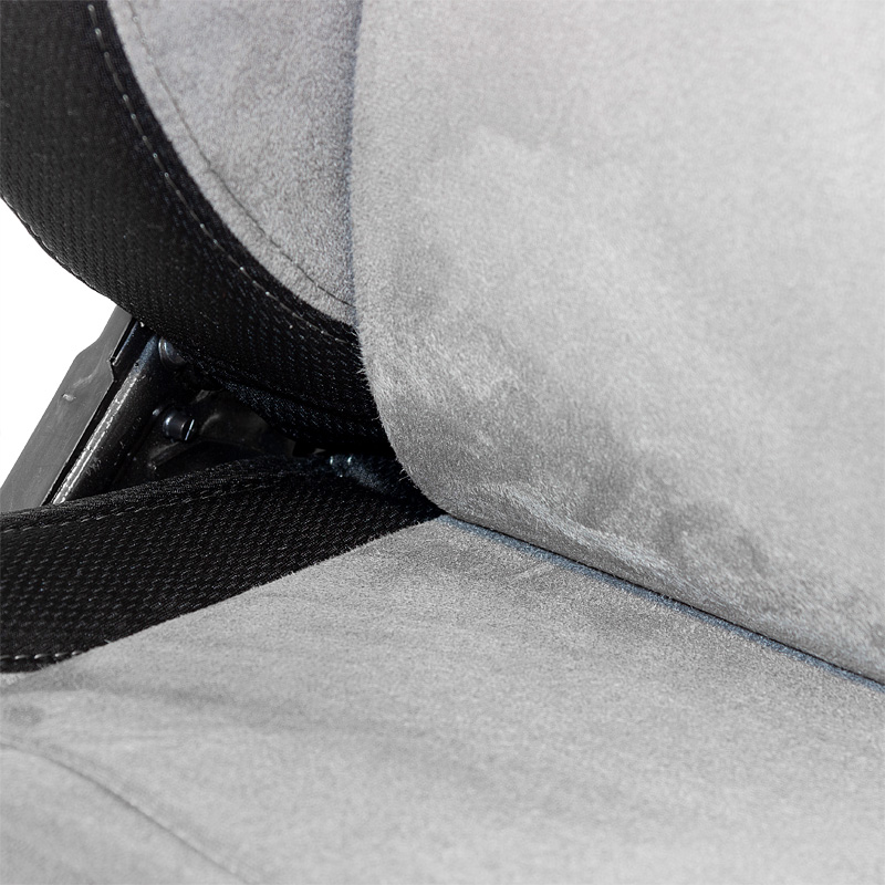 Siège baquet 'Eco Soft' - Noir/Gris - Dossier réglable - incl. glissières