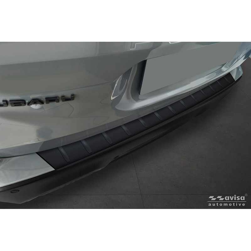 Avisa Protection de seuil arrière inox noir mat sur mesure pour Subaru Forester (SL) 2025- 'Ribs'