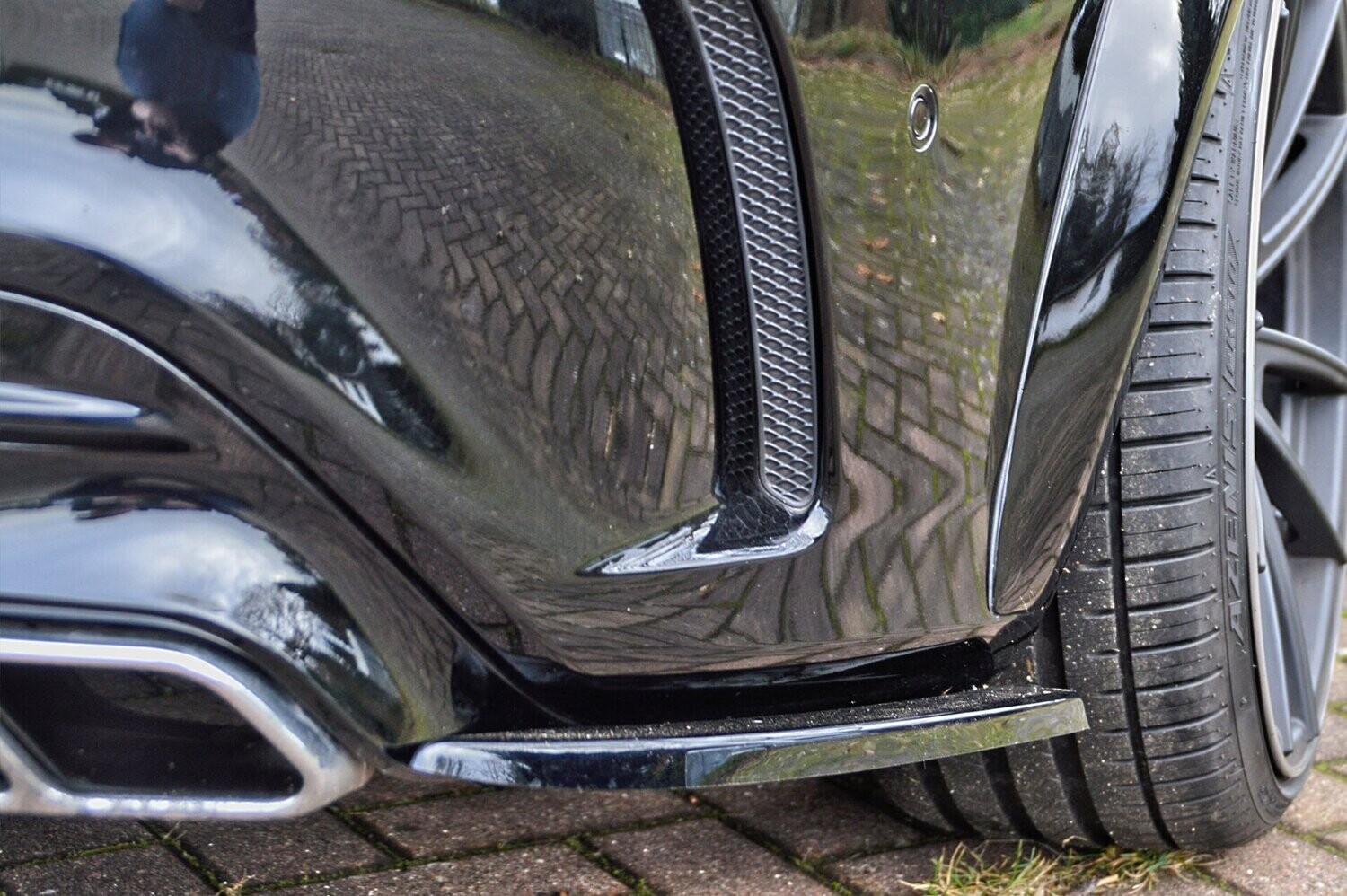 Achterschort zijpanelen Mercedes CLA 45AMG, MOPF C117 / 245G