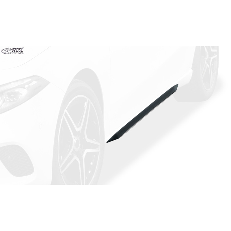 Jupes latérales 'Slim' sur mesure pour Mercedes Classe-A W177 2018- (ABS noir luisant)