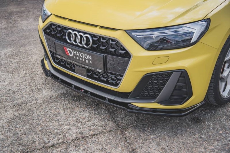 Voorspoiler Audi A1 S-LINE GB glanzend zwart V.3