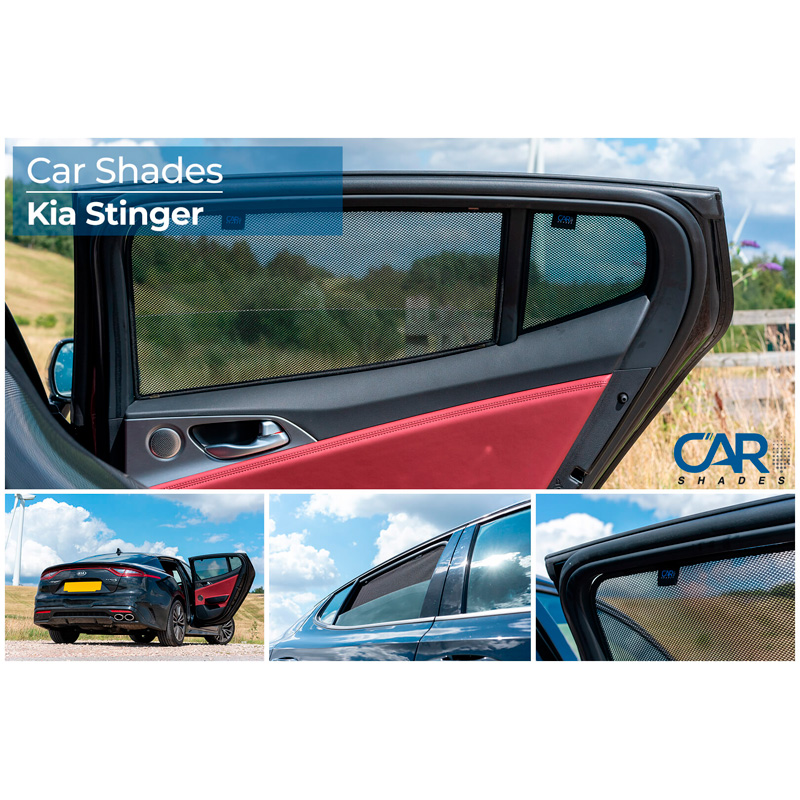 Set de Car Shades (portes arrières) sur mesure pour Kia Stinger 2018- (4-pièces)