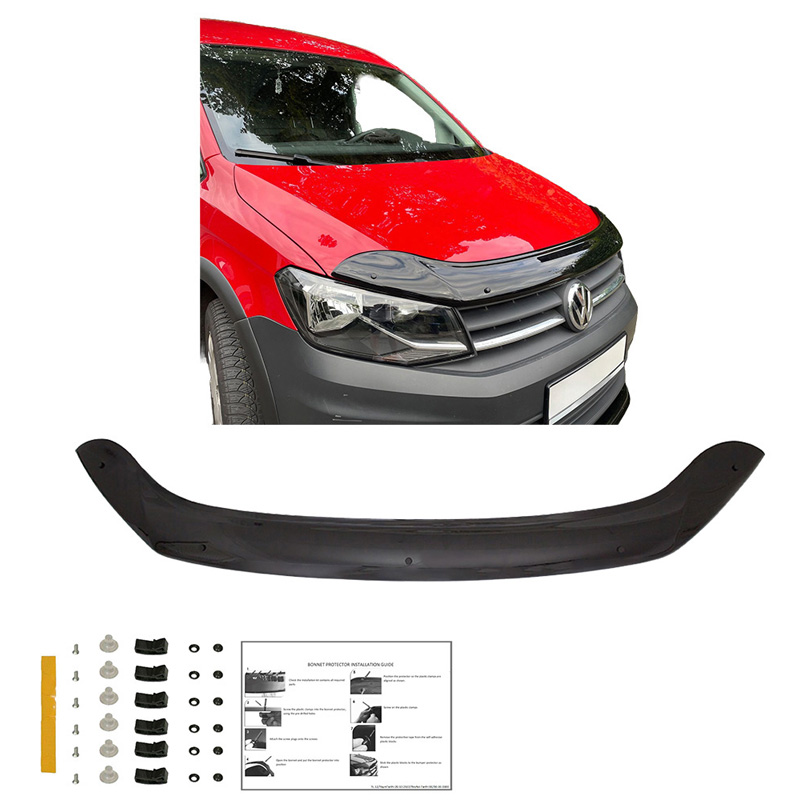 Protection du capot sur mesure pour Volkswagen Caddy MK4 2015-2020 - Noir brillant