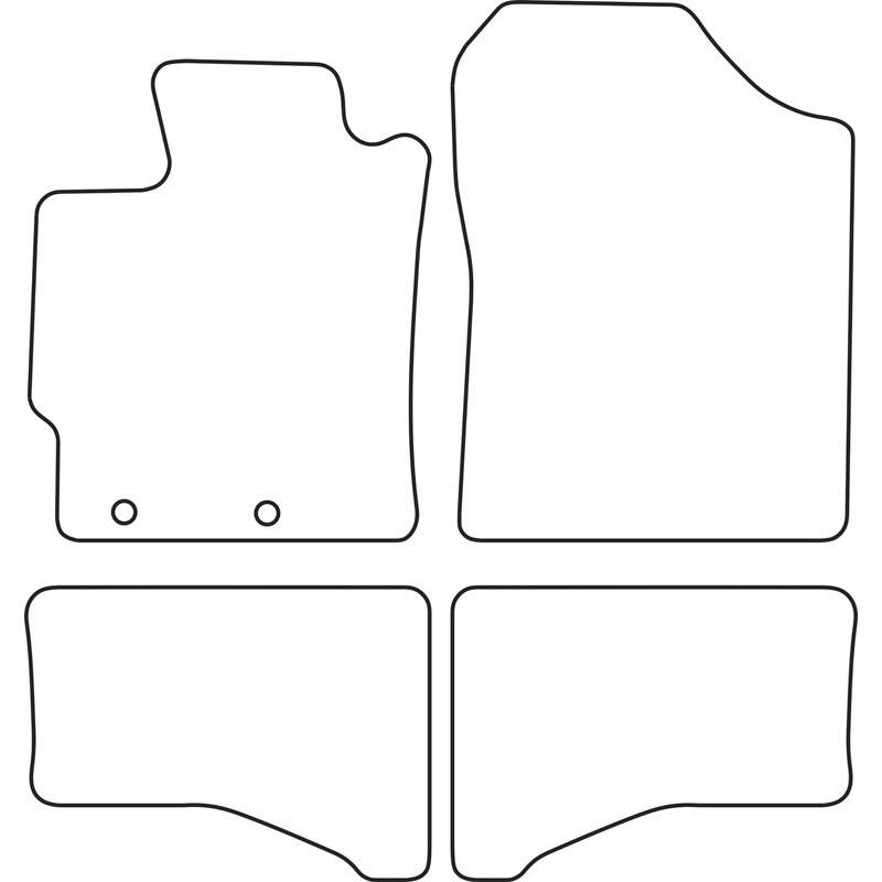 Set de tapis de sol en velours sur mesure pour Toyota Yaris Hybrid 2012-2020