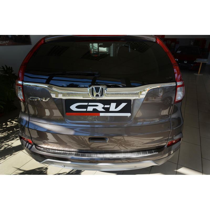 Protection de seuil arrière inox sur mesure pour Honda CR-V Facelift 2015-2018 'Ribs'