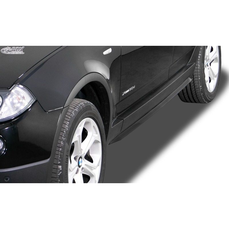 Jupes latérales 'Slim' sur mesure pour BMW X3 E83 2004-2010 (ABS noir luisant)