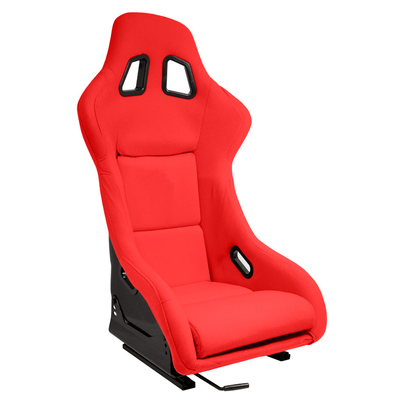 Siège baquet 'MO' - Rouge - Dossier fixe en polyester - incl. glissières