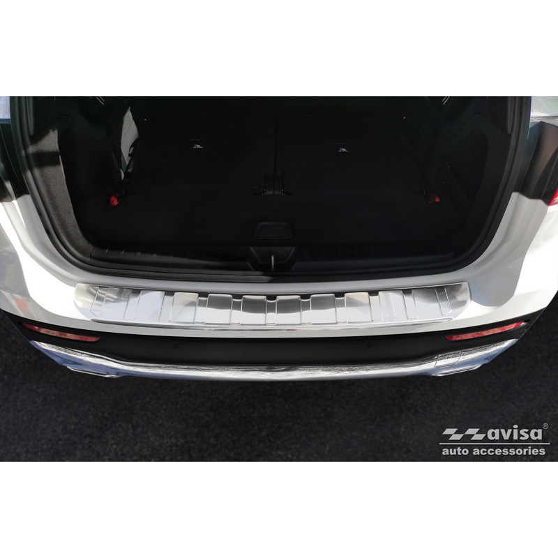 Protection de seuil arrière inox sur mesure pour Mercedes GLB (X247) incl. AMG 2019- 'Ribs'