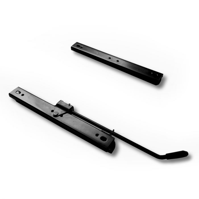 Siège baquet 'RK' - Simili Cuir Noir + Surpiqûres argent - Dossier réglable - incl. glissières