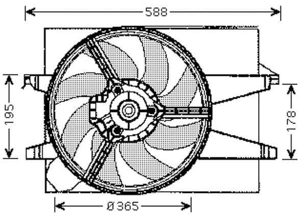 Radiator FAN FORDMAZDA. 02-08 MAZDA 2FIESTAFUSION-A/C