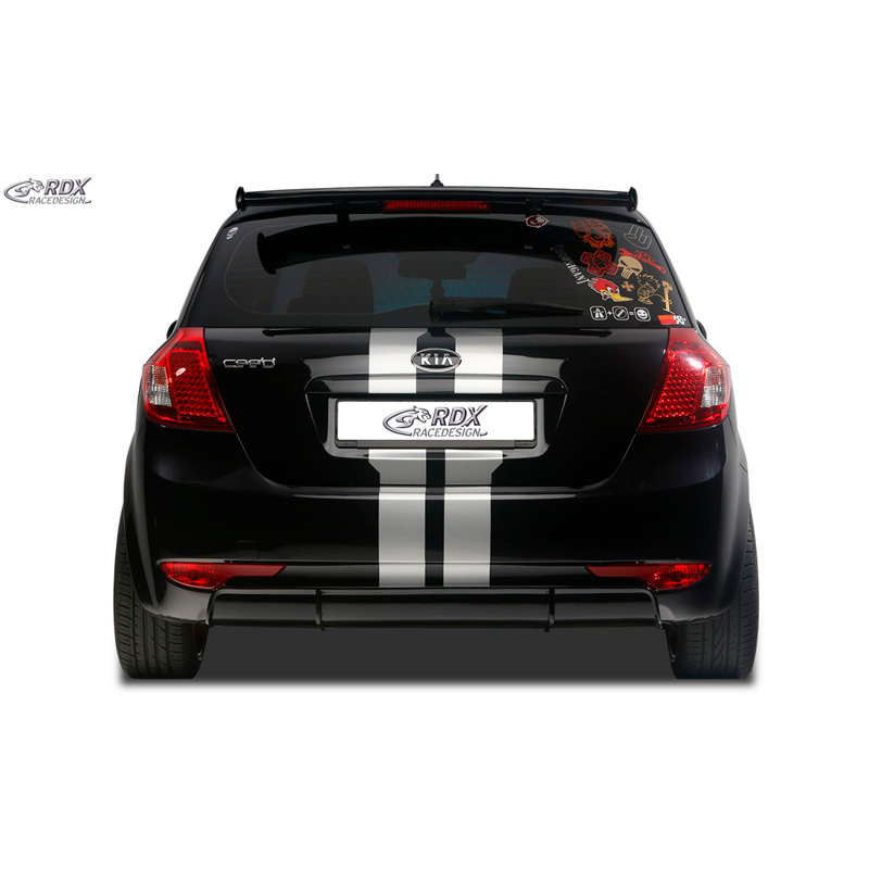 Jupe arrière 'Diffuseur' sur mesure pour Kia Cee'd ED HB 2007-2012 (ABS noir luisant)