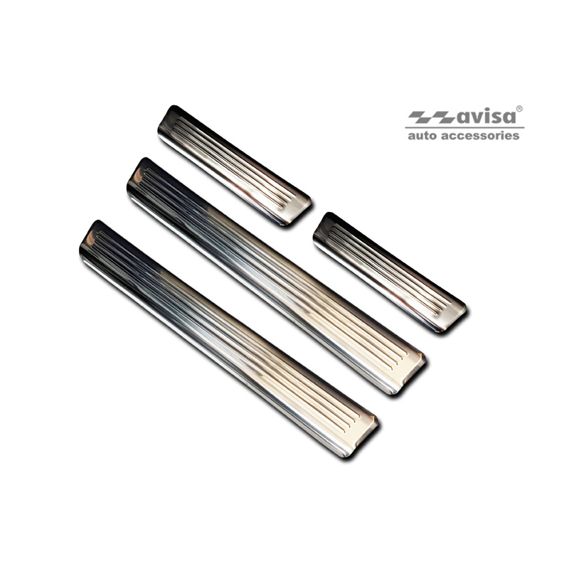 Seuils de portes inox sur mesure pour Ford Kuga III 2019-2024 & FL 2024- 'Lines' - 4-pièces