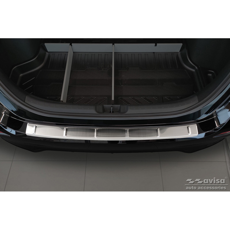 Protection de seuil arrière inox sur mesure pour Honda Civic XI HB 2022- 'Ribs'