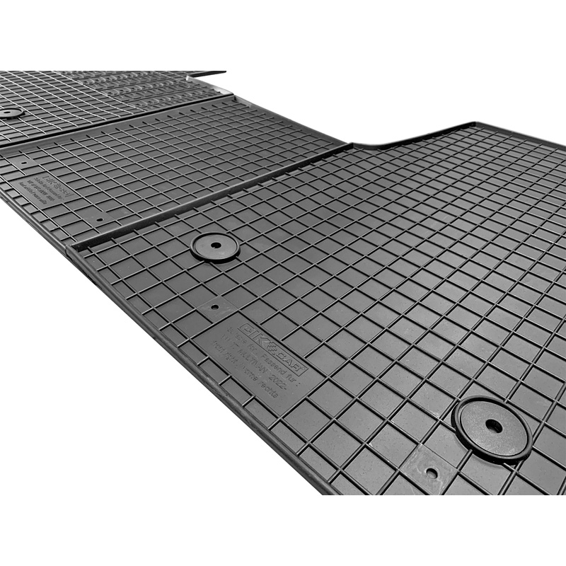 Set tapis de caoutchouc sur mesure pour Volkswagen T7 Multivan 2021- (seulement avant) (3-pièces + points de fixage)