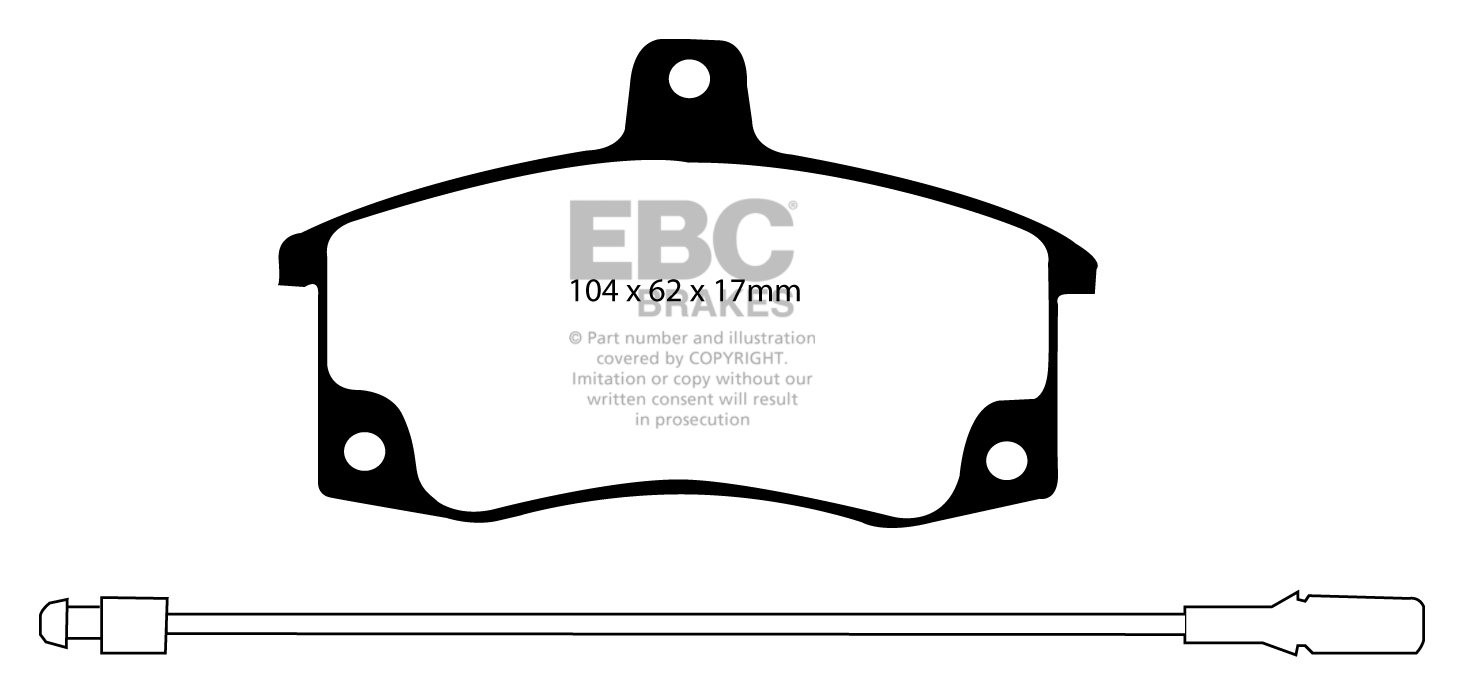 EBC Brakes LADA Samara 1.5 95-98 Remblokken voorzijde