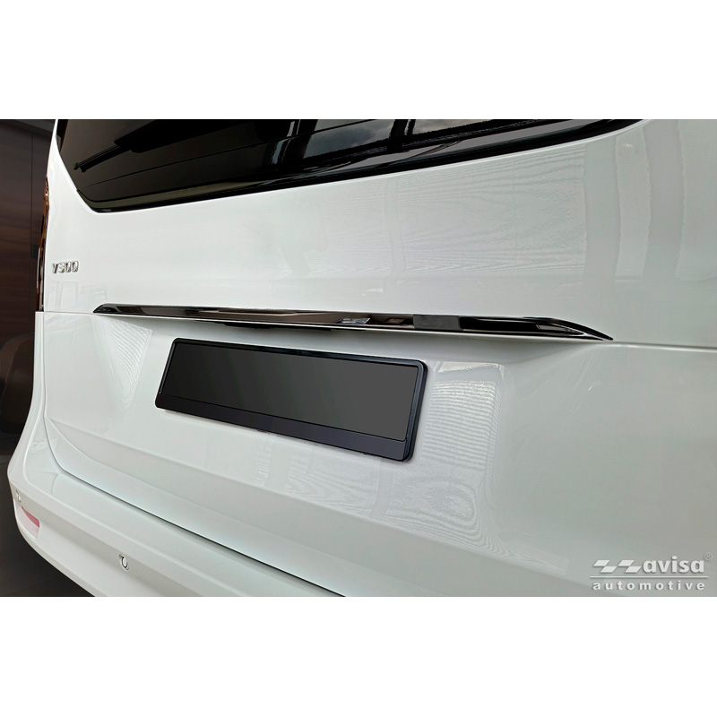 Avisa Moulure de hayon en Inox Noir Chrome sur mesure pour Mercedes Classe V (W447) 2014-2019, Facelift 2019-2024 & Facelift 2024-