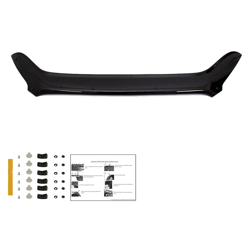 Protection du capot sur mesure pour Ford Transit Custom MK1 Facelift 2018-2023 - Noir brillant