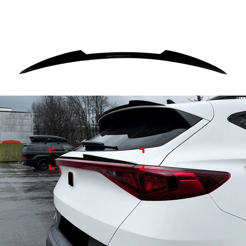 Aileron arrière inférieur sur mesure pour Cupra Formentor 2020-2024 & Facelift 2024- (ABS Noir Luisant)