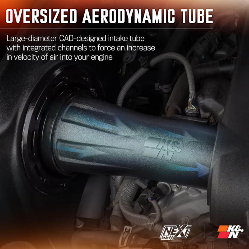 K&N NextGen d'admission d'air froid  sur mesure pour Toyota Tundra & Sequoia 5.7L V8 2012-2021 (50-9036)