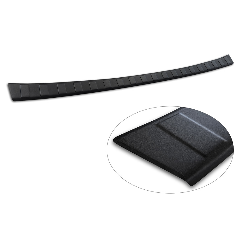Protection de seuil arrière inox noir mat sur mesure pour Toyota RAV4 (5th Gen.) 2018- & Suzuki Across 2020- 'Ribs'