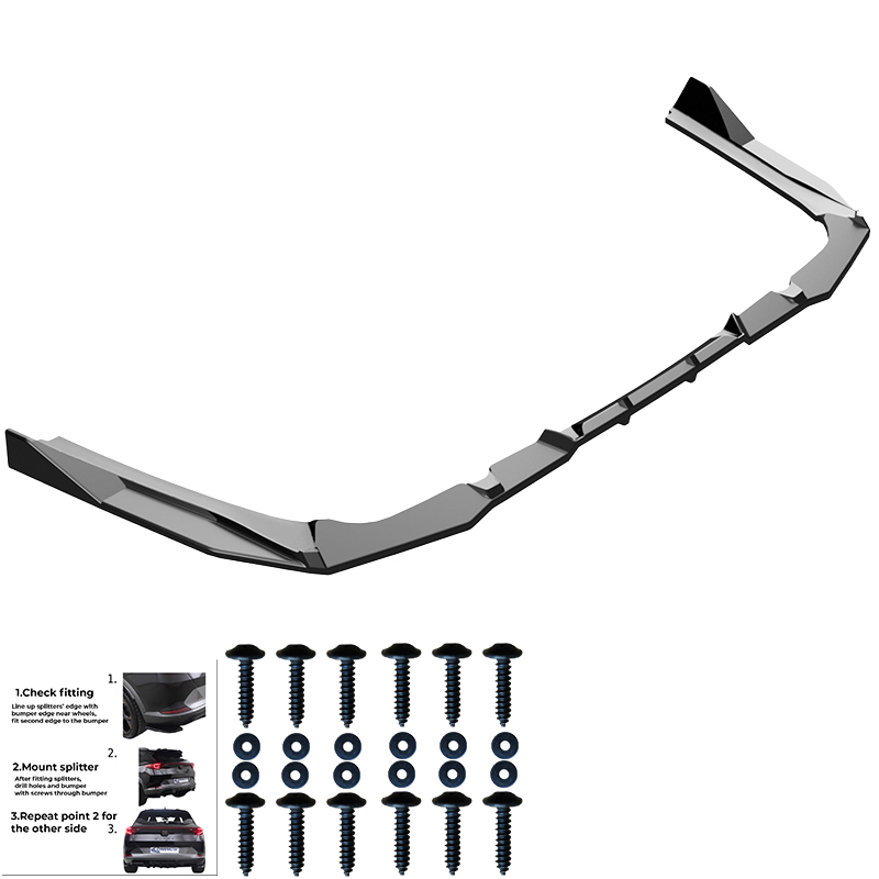 Oneway Jupe Arrière sur mesure pour BMW Serie-5 G60/G61 Sedan/Touring M-Pack 2023- incl. i5 - Noir brillant