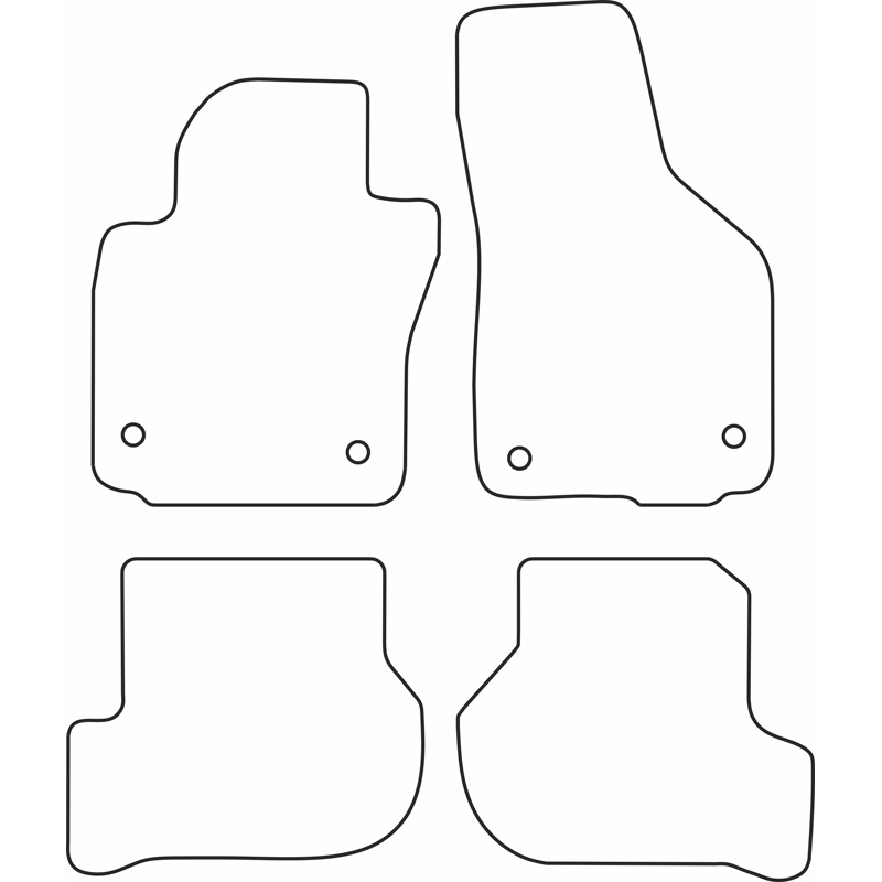 Set de tapis de sol en velours sur mesure pour Seat Leon 2009-2013